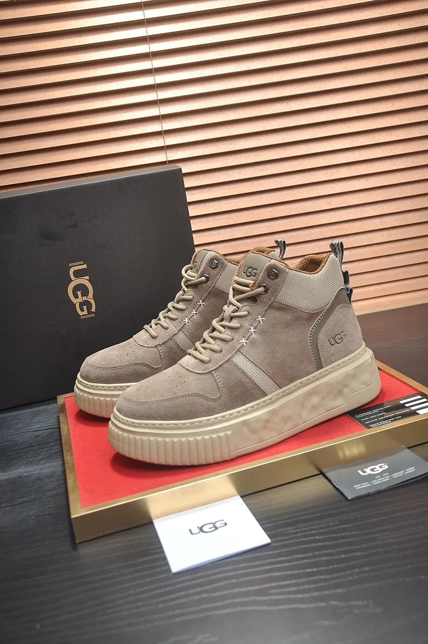 Men's shoes 💰640💶 [UGG] (full wool lining) top-end high-quality fur-in-one warm snow boots from Australia's warm luxury brand men's shoes, UGG-5877 official website synchronized, made of imported cowhide, carefully sewn...Imported rubber foam outsole (comfortable, soft, wear-resistant) The quality is really great...Exquisite workmanship, you can't put it down at first sight, available in sizes 39-44